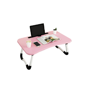 Comfortable Foldable and Portable Laptop Table Stand/Study Table/Bed Table/Ergonomic & Rounded Edges/Non-Slip Legs/Engineered Wood